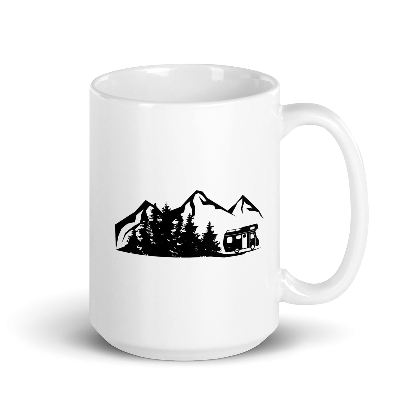 Mountain - Trees - Camping Van - Tasse camping 15oz