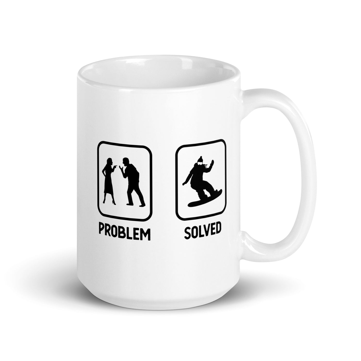 Problem Solved - Female Snowboarding - Tasse snowboarden 15oz