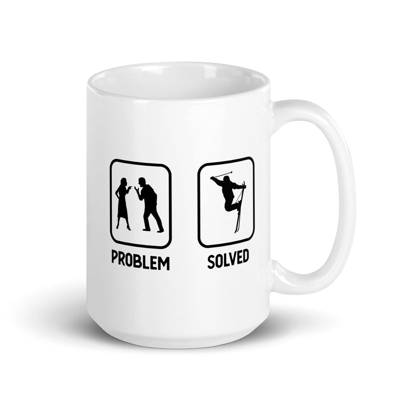 Problem Solved - Guy Skiing - Tasse ski 15oz