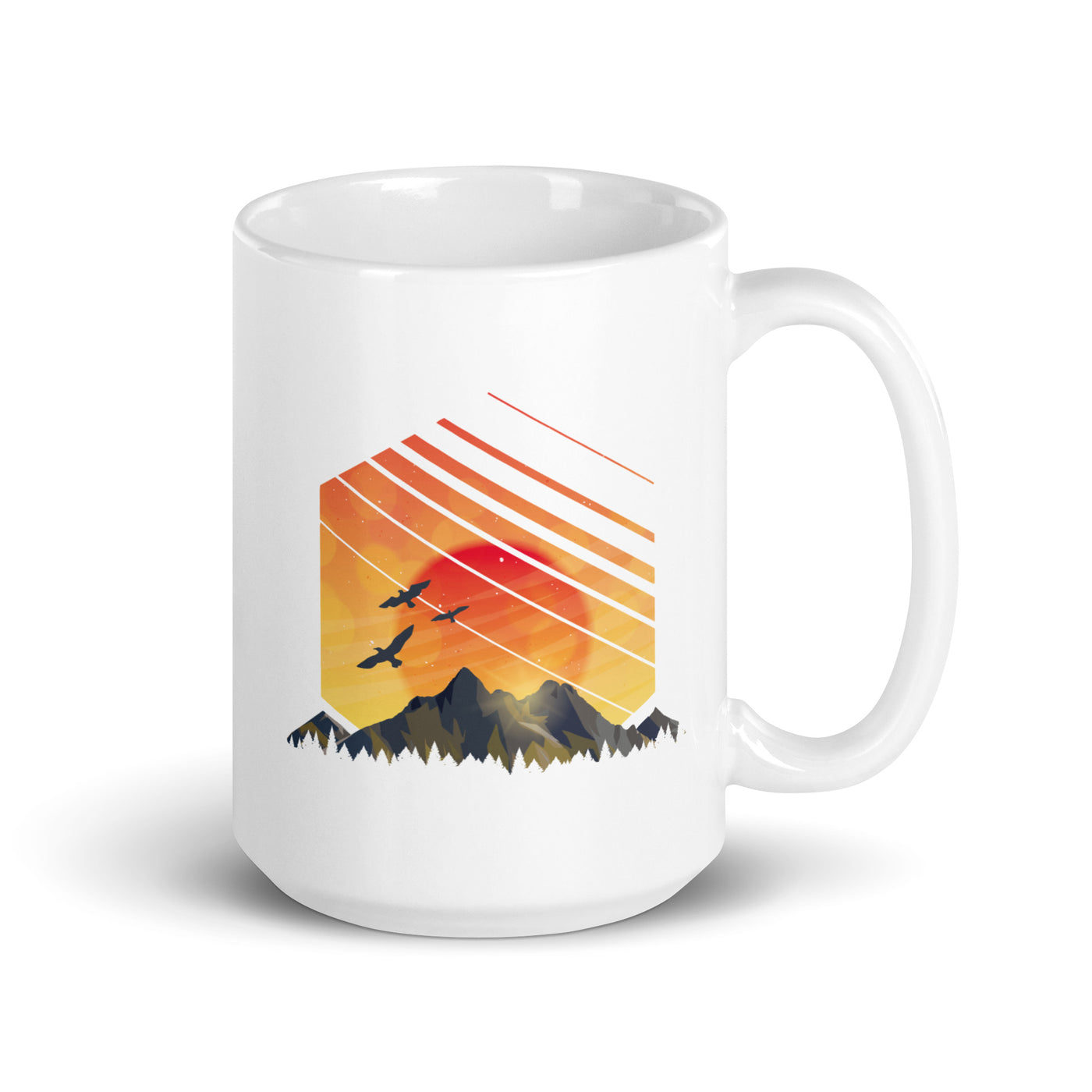 Sonnenaufgang Alpen - Tasse berge 15oz