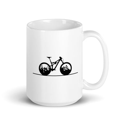 Straight Line - Mountain - Cycling - Tasse fahrrad 15oz