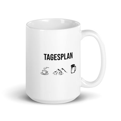 Tagesplan Kaffee, Berge Und Bier - Tasse berge 15oz