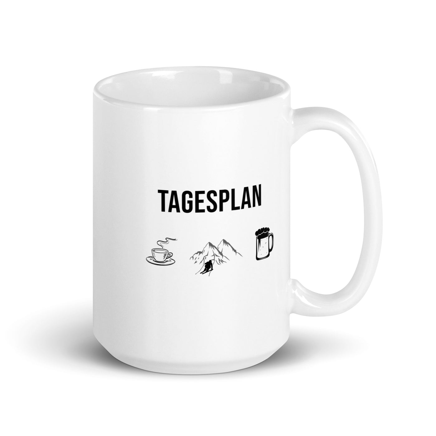 Tagesplan Kaffee, Ski Und Bier - Tasse ski 15oz