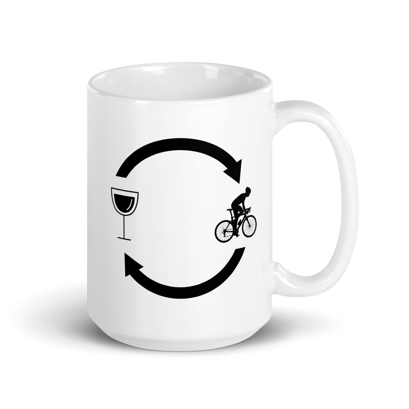 Wine Loading Arrows And Cycling 1 - Tasse fahrrad 15oz