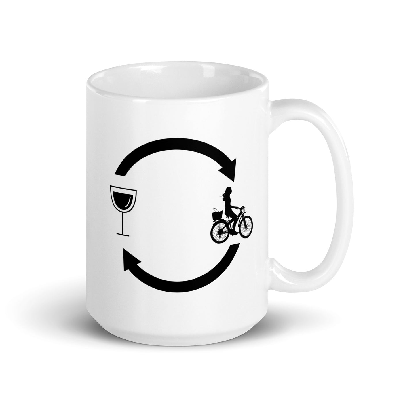 Wine Loading Arrows And Cycling 2 - Tasse fahrrad 15oz