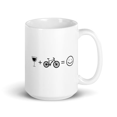 Wine Smile Face And E-Bike - Tasse e-bike 15oz