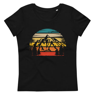 Retro Sonne und Berge - Damen Premium Organic T-Shirt berge xxx yyy zzz 2XL