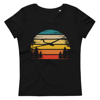 Retro Sonne und Segelflugzeug - Damen Premium Organic T-Shirt berge xxx yyy zzz 2XL