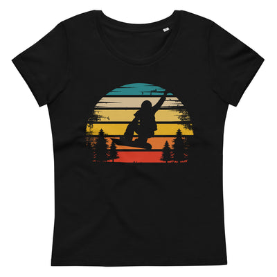 Retro Sonne und Snowboarding - Damen Premium Organic T-Shirt snowboarden xxx yyy zzz 2XL