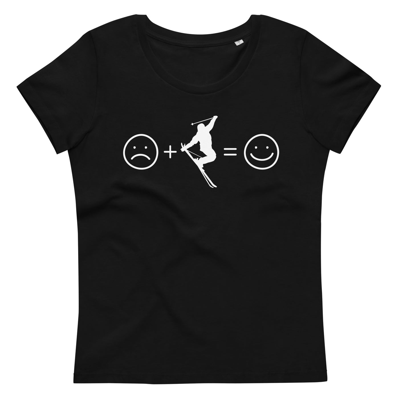 Lächelndes Gesicht und Skifahren - Damen Premium Organic T-Shirt klettern ski xxx yyy zzz 2XL