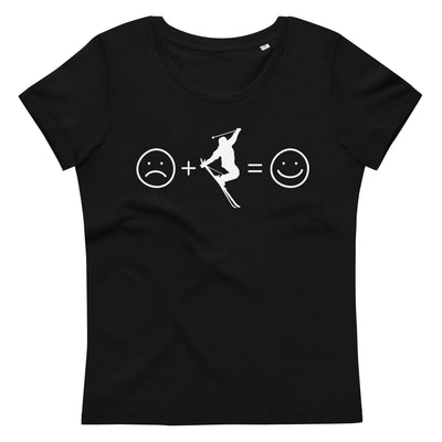 Lächelndes Gesicht und Skifahren - Damen Premium Organic T-Shirt klettern ski xxx yyy zzz 2XL