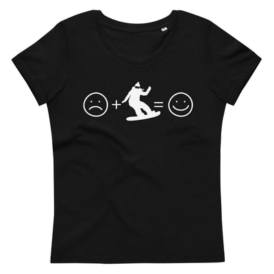 Lächelndes Gesicht und Snowboarding - Damen Premium Organic T-Shirt snowboarden xxx yyy zzz 2XL