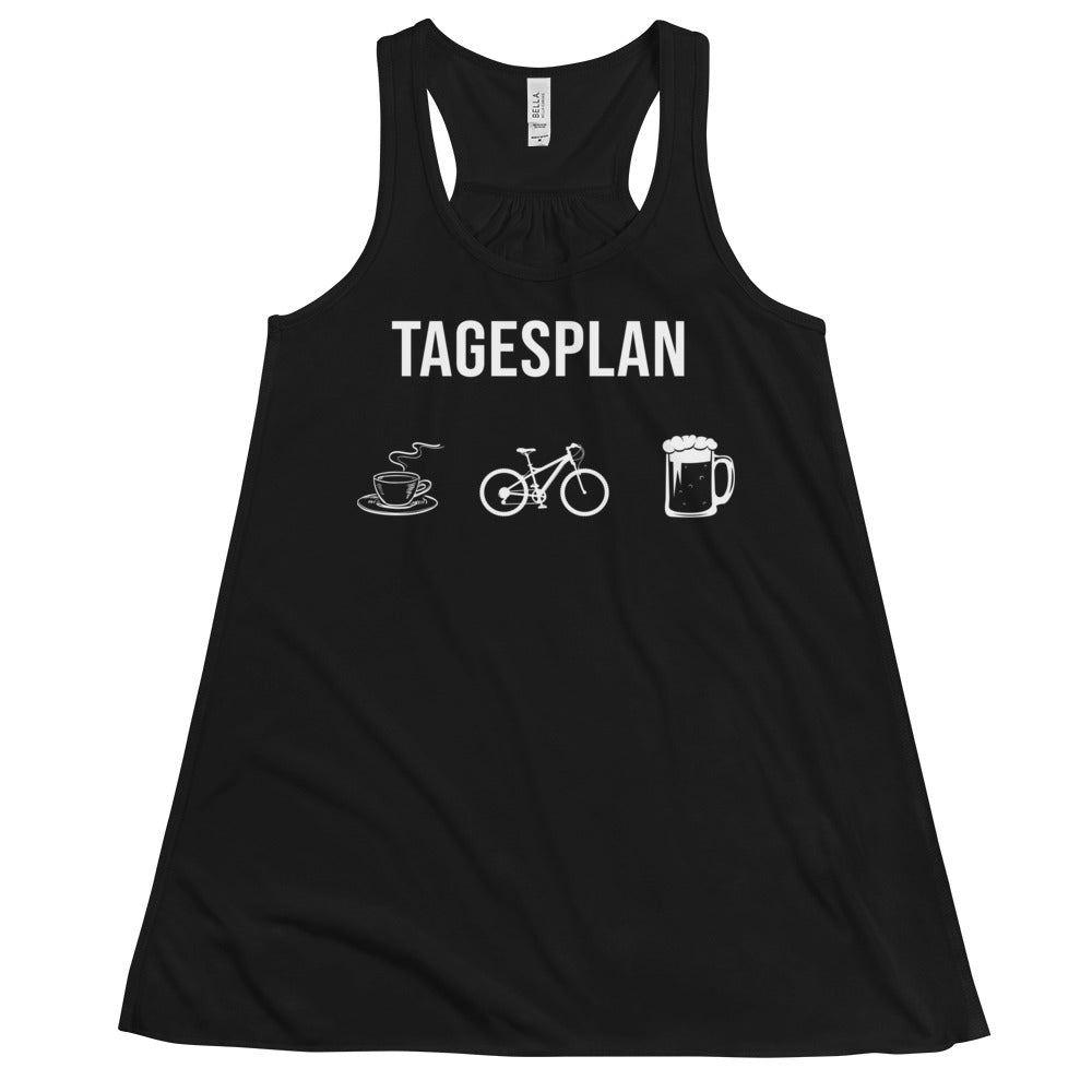 Tagesplan Kaffee, Fahrrad und Bier - Damen Tanktop fahrrad mountainbike Schwarz