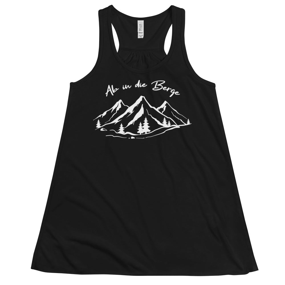 Ab in die Berge - Damen Tanktop berge wandern Schwarz