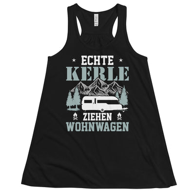 Echte Kerle ziehen Wohnwagen - Damen Tanktop camping Schwarz