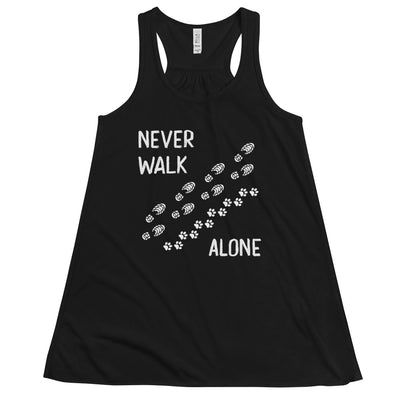 Never walk alone - Damen Tanktop wandern Schwarz