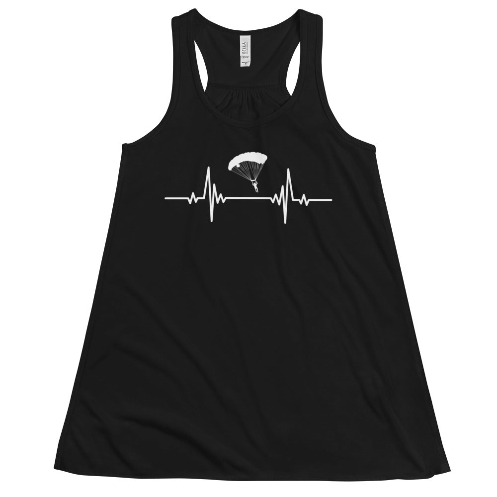 Heartbeat adventure sport of flying paragliders - Damen Tanktop berge Schwarz