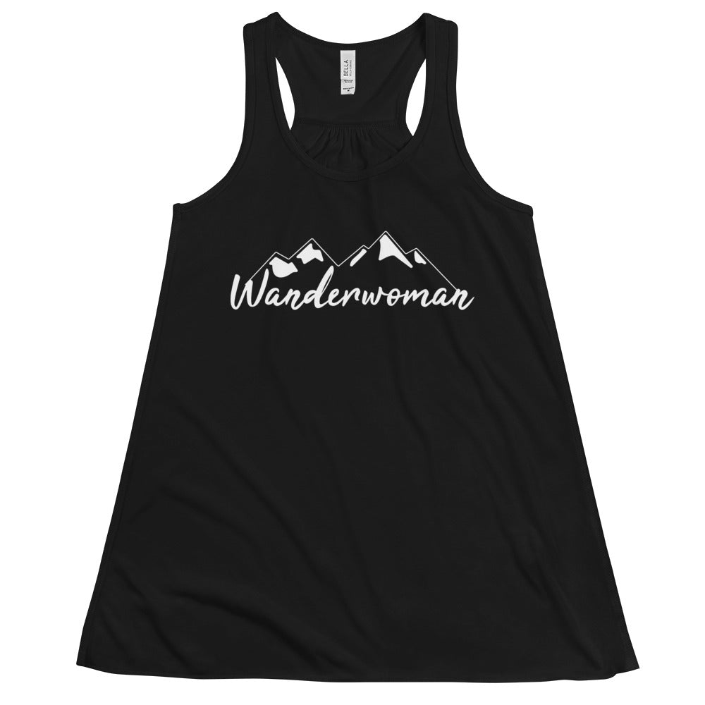 Wanderwoman. - Damen Tanktop wandern Schwarz