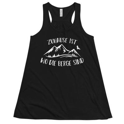 Zuhause ist wo die Berge sind - Damen Tanktop berge Schwarz