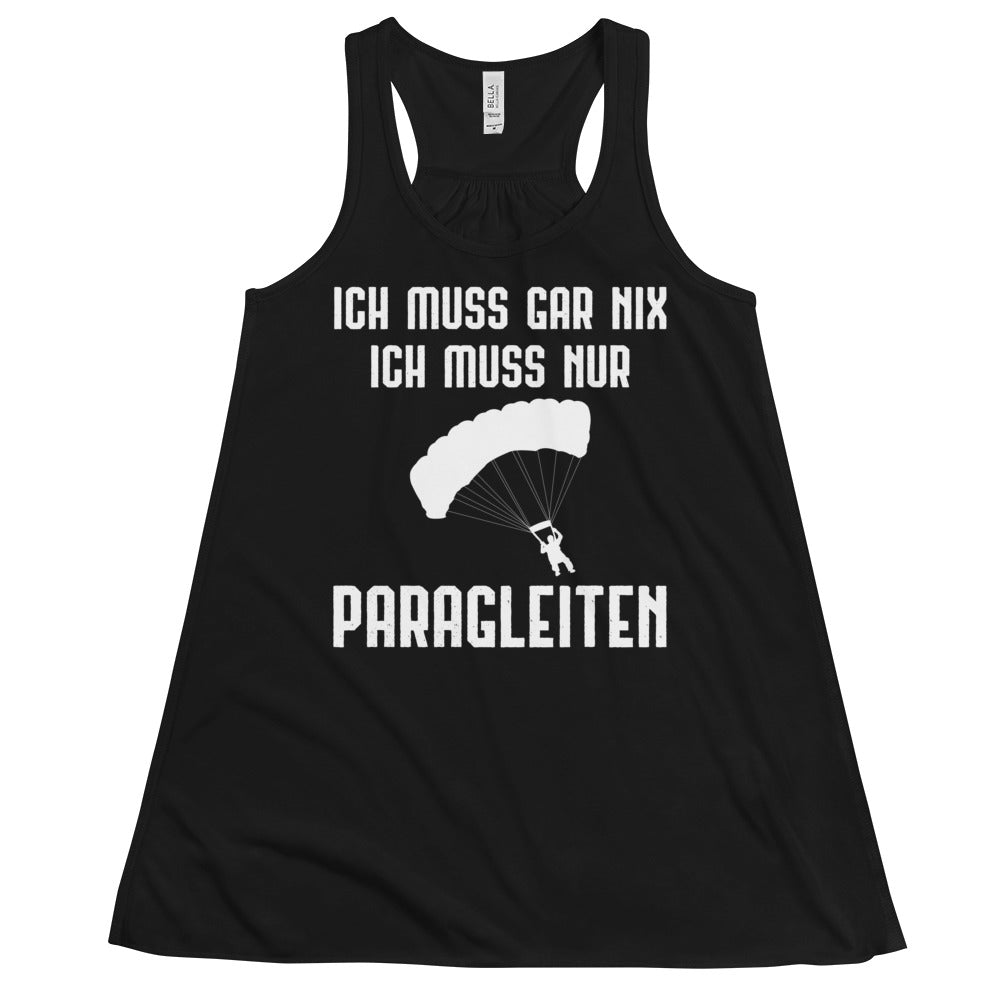 Ich Muss Gar Nix Ich Muss Nur Paragleiten - Damen Tanktop berge xxx yyy zzz Black