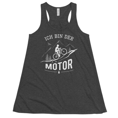 Ich bin der Motor - Damen Tanktop mountainbike Dark Grey Heather