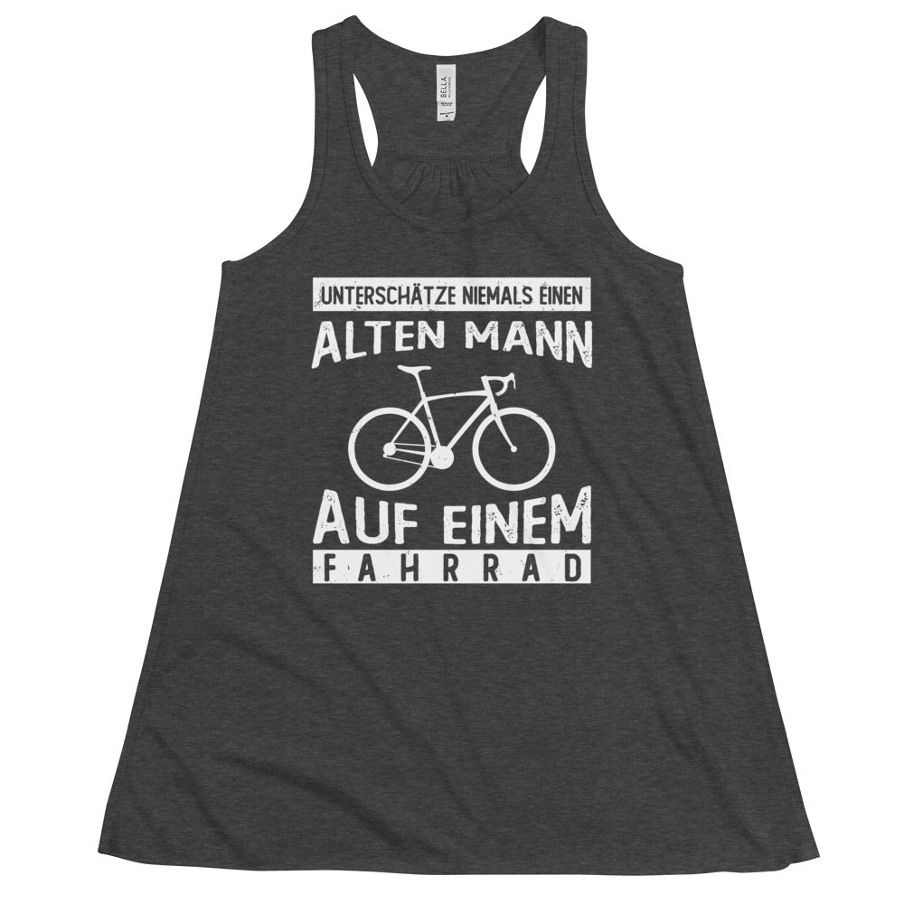 Alter Mann auf einem Fahrrad - Damen Tanktop fahrrad Dark Grey Heather