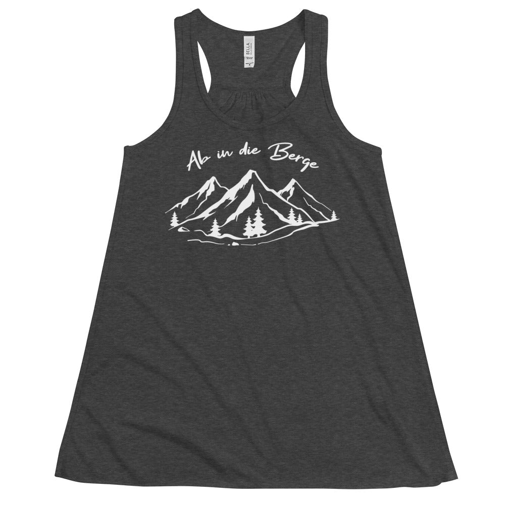 Ab in die Berge - Damen Tanktop berge wandern Dark Grey Heather