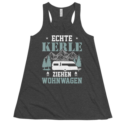 Echte Kerle ziehen Wohnwagen - Damen Tanktop camping Dark Grey Heather