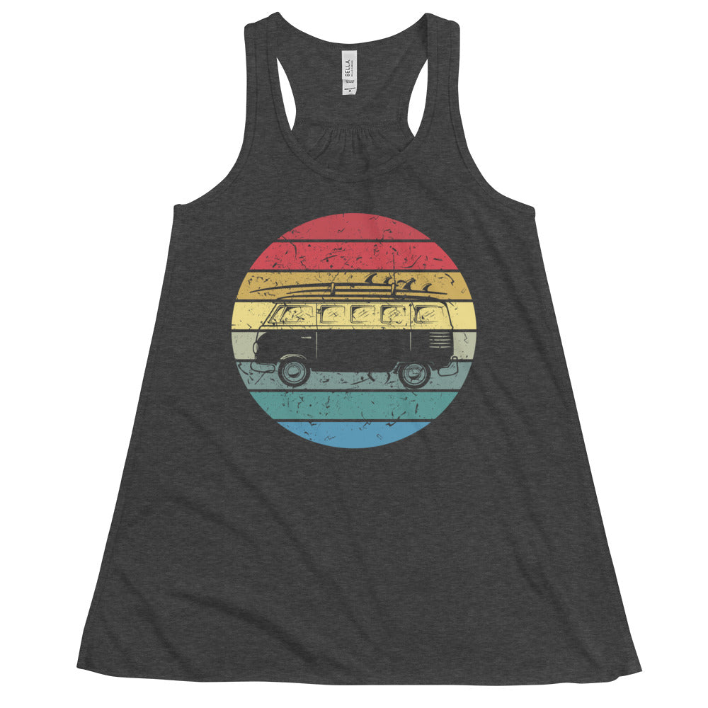 Camping Vintage - Damen Tanktop camping Dark Grey Heather