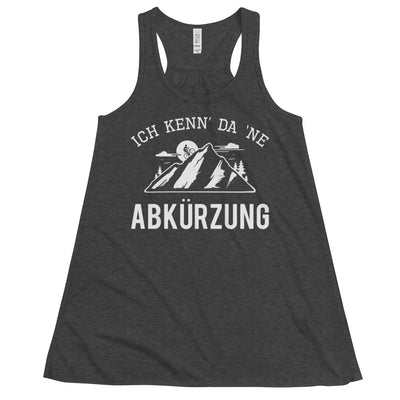 Ich kenn da ne Abkürzung - Damen Tanktop mountainbike Dark Grey Heather