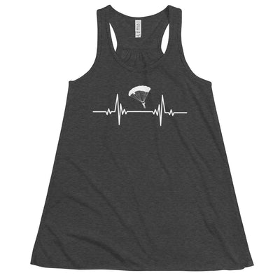 Heartbeat adventure sport of flying paragliders - Damen Tanktop berge Dark Grey Heather