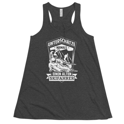 Unterschätze niemals nen alten Skifahrer - Damen Tanktop ski Dark Grey Heather