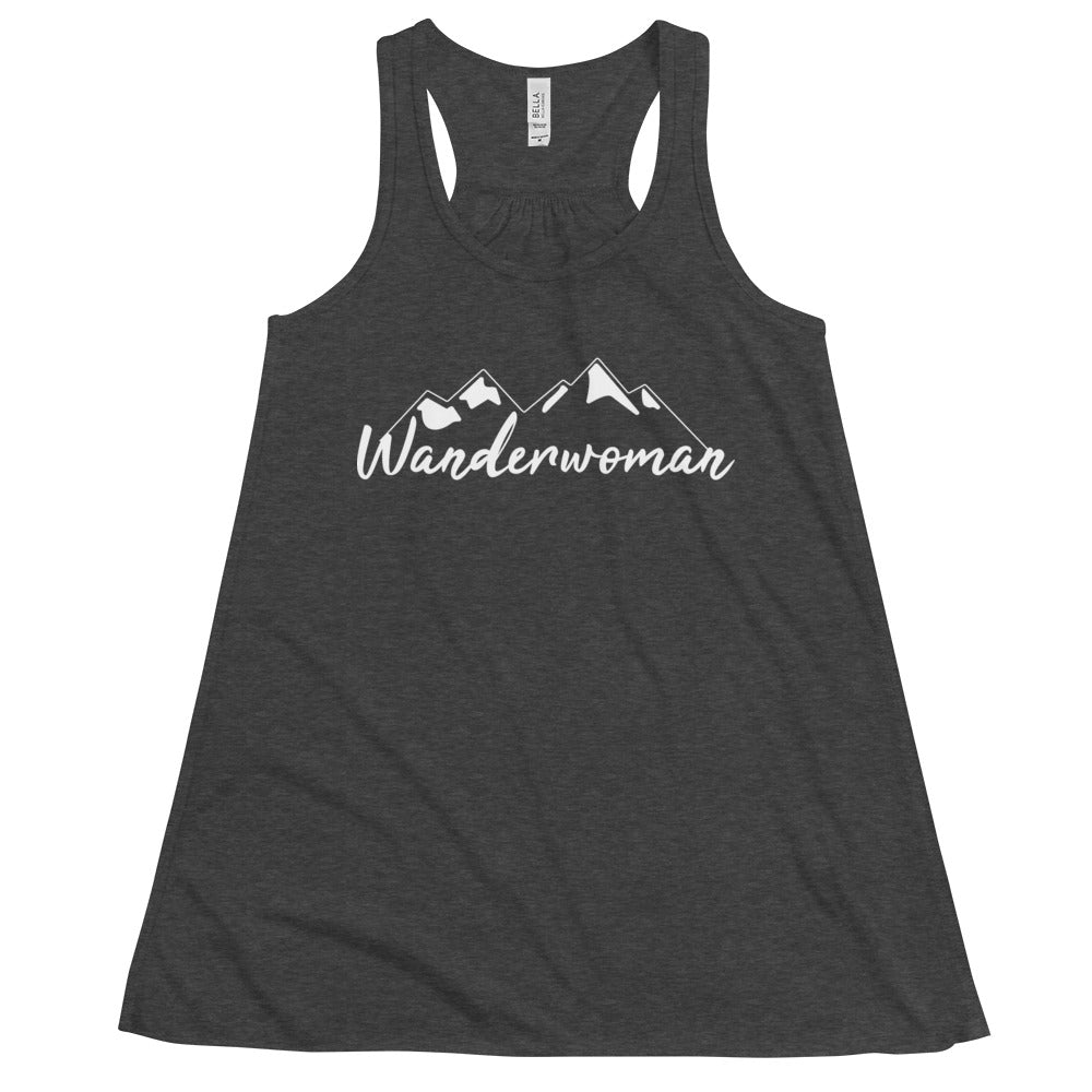 Wanderwoman. - Damen Tanktop wandern Dark Grey Heather