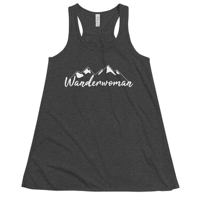 Wanderwoman. - Damen Tanktop wandern Dark Grey Heather