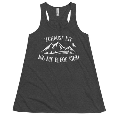 Zuhause ist wo die Berge sind - Damen Tanktop berge Dark Grey Heather