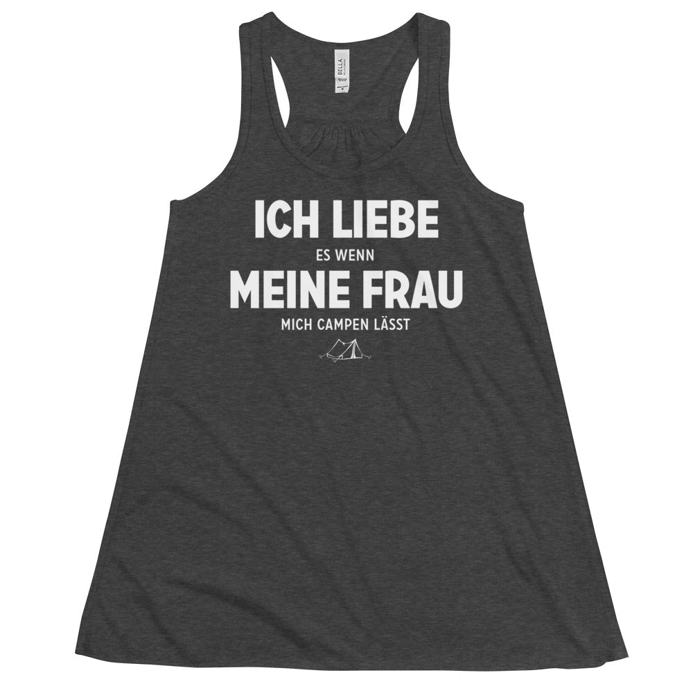 Ich Liebe Es Wenn Meine Frau Mich Campen Lasst - Damen Tanktop camping xxx yyy zzz Dark Grey Heather