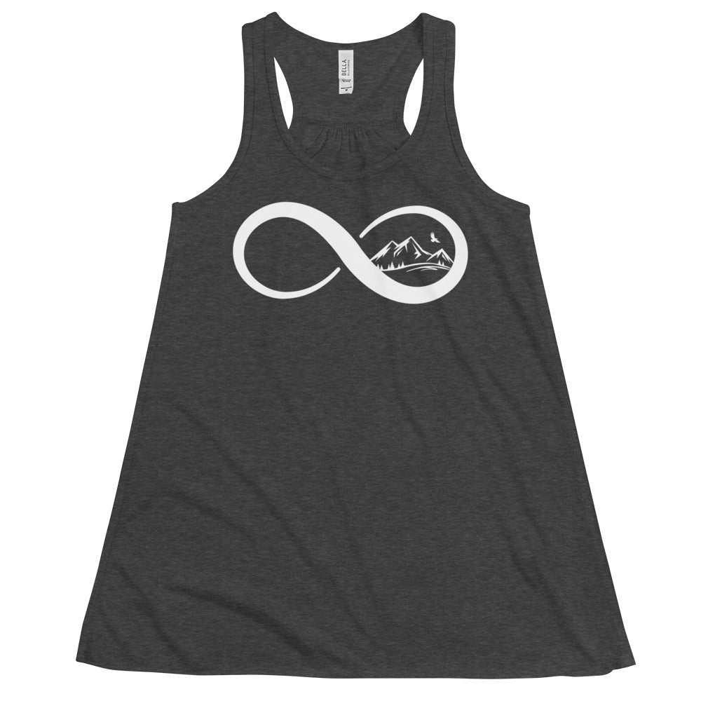 Infinity and Mountain - Damen Tanktop berge xxx yyy zzz Dark Grey Heather