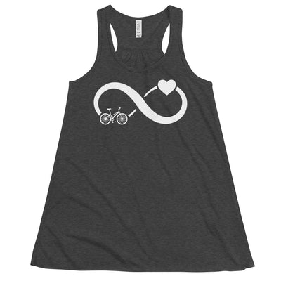 Infinity Heart and Cycling - Damen Tanktop fahrrad xxx yyy zzz Dark Grey Heather