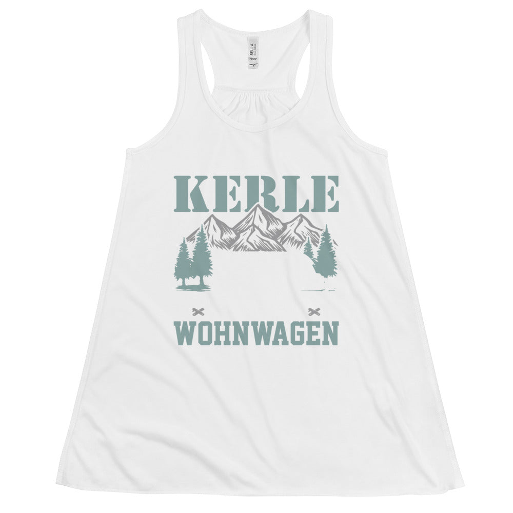 Echte Kerle ziehen Wohnwagen - Damen Tanktop camping Weiß M