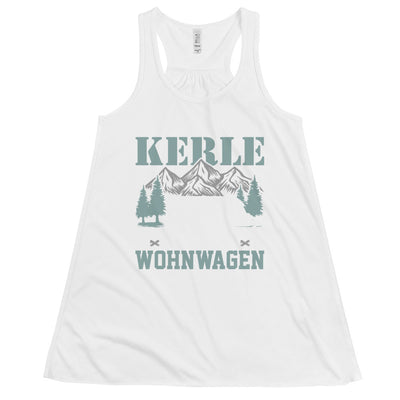 Echte Kerle ziehen Wohnwagen - Damen Tanktop camping Weiß M