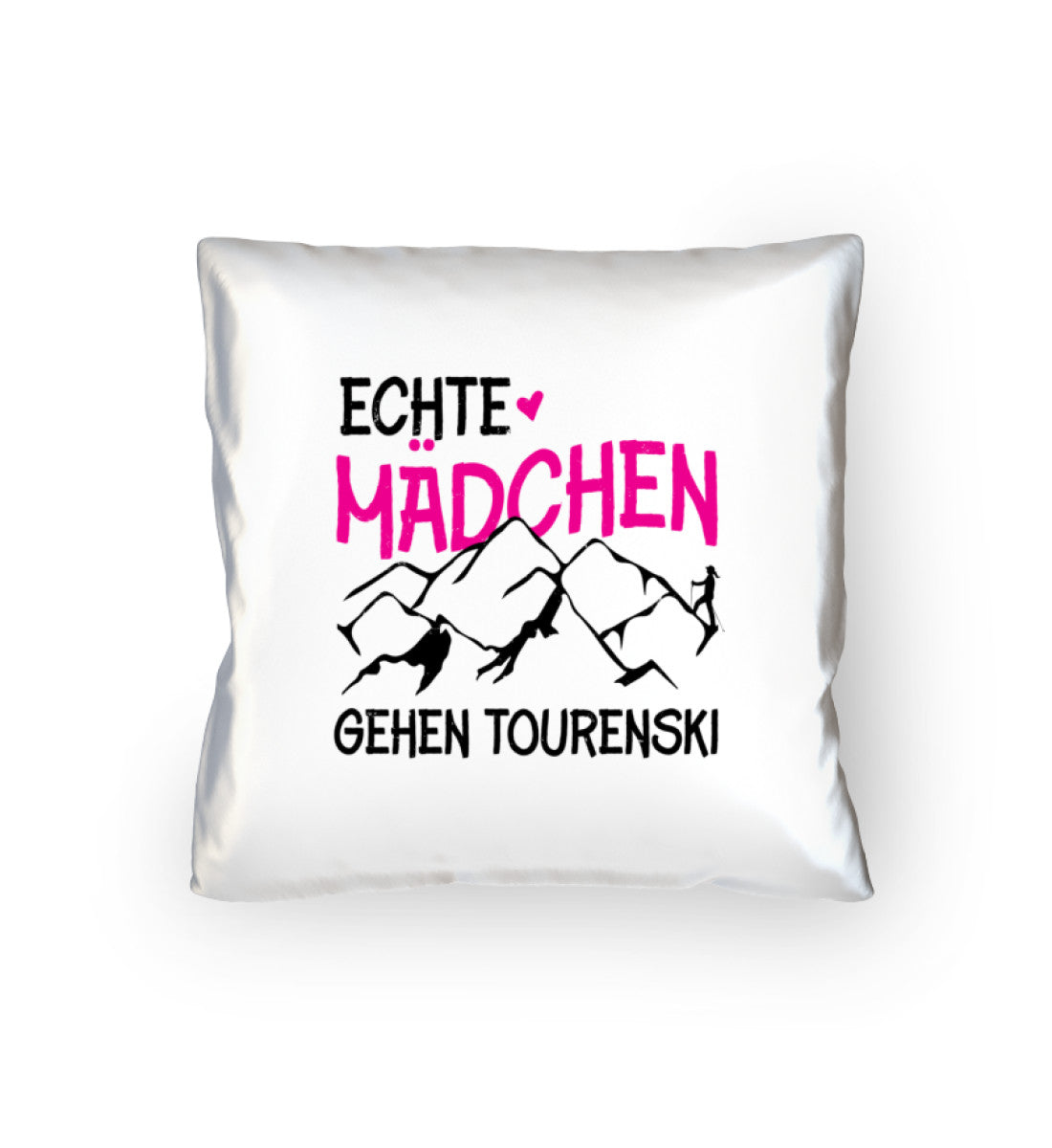 Echte Mädchen gehen Tourenski - Kissen (40x40cm) mountainbike Default Title