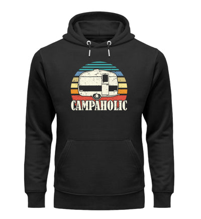 Campaholic - Unisex Premium Organic Hoodie camping Schwarz