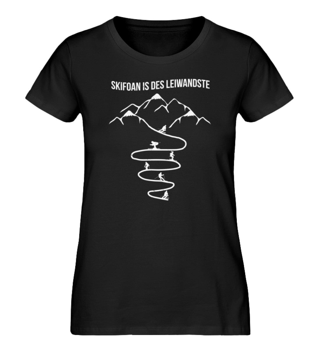Skifoan is des leiwandste - Damen Premium Organic T-Shirt Schwarz