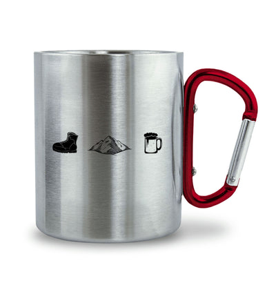 Wandern, Berge, Bier - Karabiner Tasse berge wandern 330ml