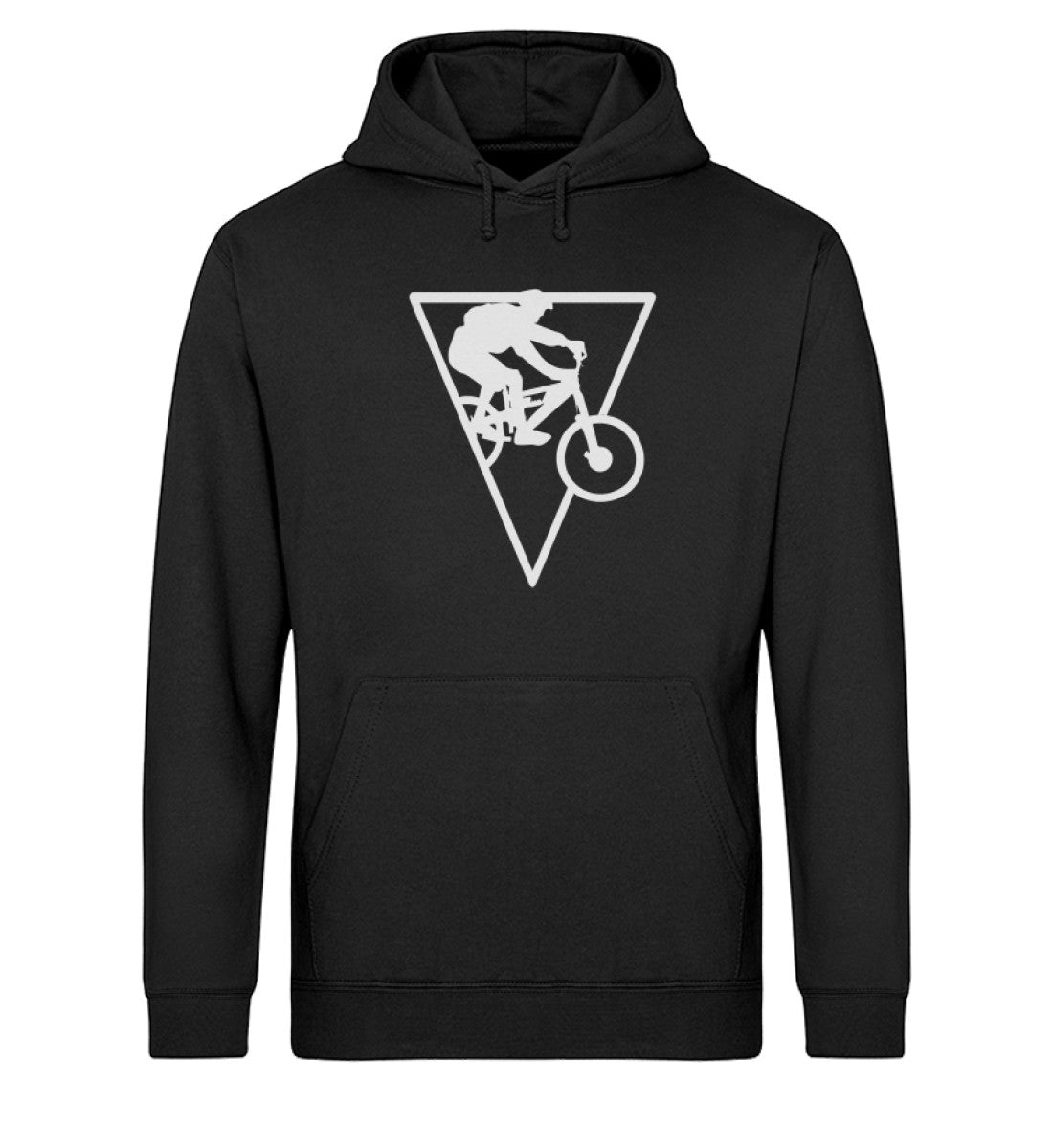 Mountainbiker Geometrisch - Unisex Organic Hoodie mountainbike Schwarz