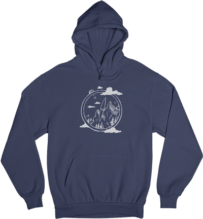 Bergnomade - Unisex Organic Hoodie berge camping wandern Navyblau