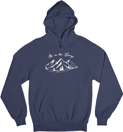 Ab in die Berge - Unisex Organic Hoodie berge wandern Navyblau