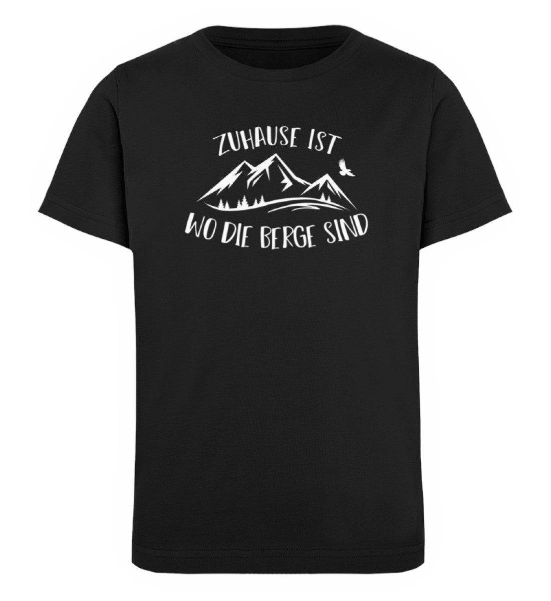 Zuhause ist wo die Berge sind - Kinder Premium Organic T-Shirt Schwarz