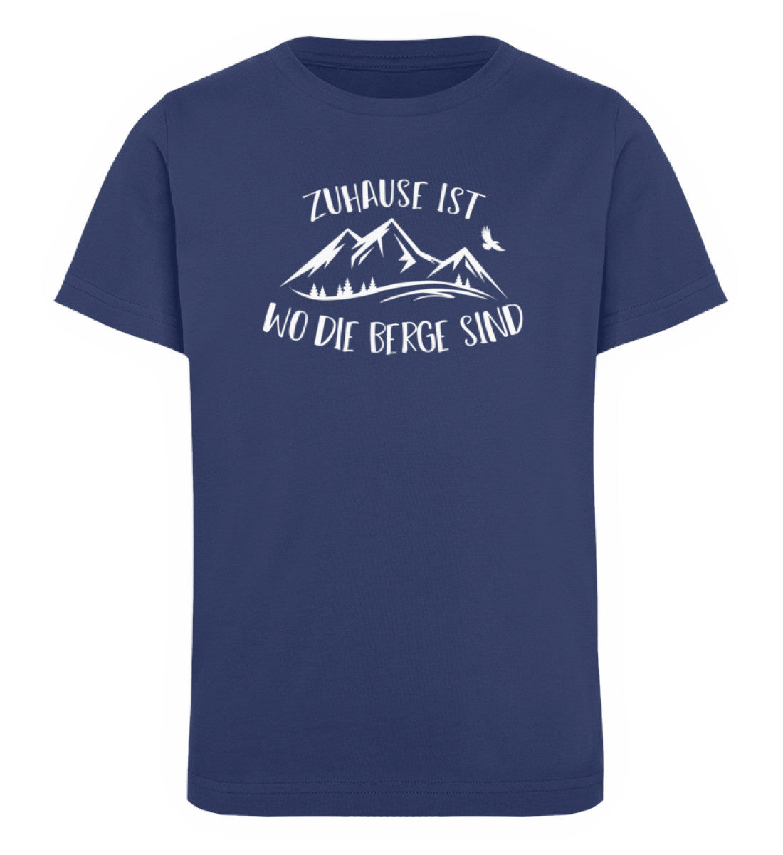 Zuhause ist wo die Berge sind - Kinder Premium Organic T-Shirt Navyblau