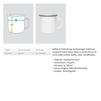 Bergtage - Lieblingstage - Emaille Tasse berge wandern